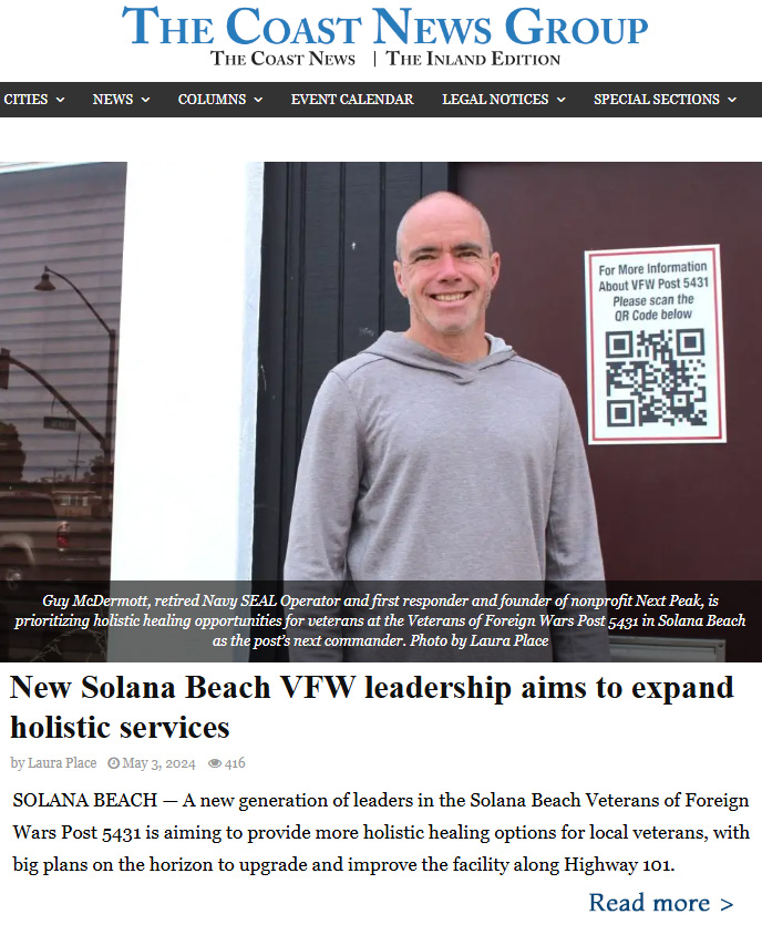 VFW Solana Beach Guy McDermott Holistic Services